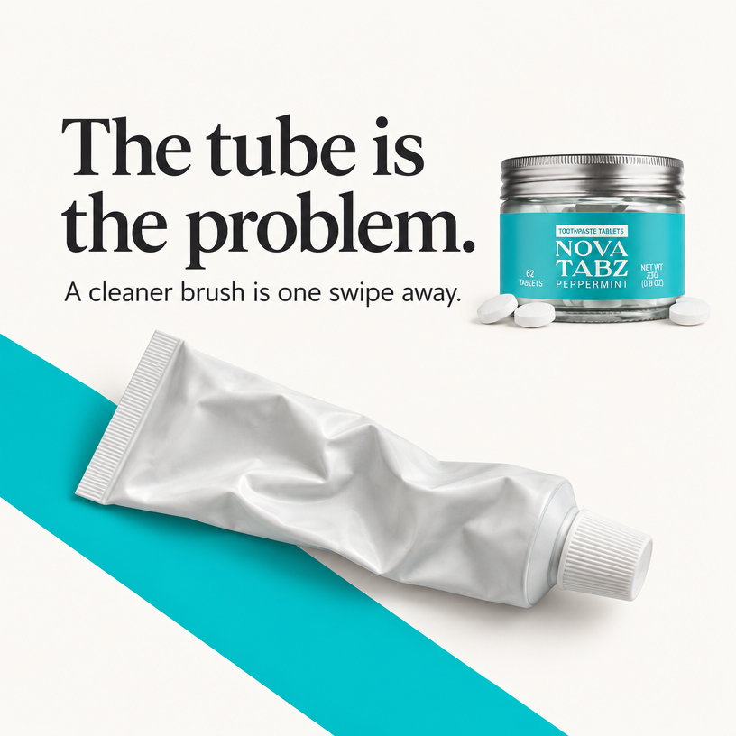 The Tube Is the Problem: A Cleaner Way to Brush