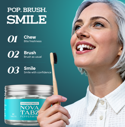 NovaTabz Toothpaste Tablets (2x months supply - 124 tablets)
